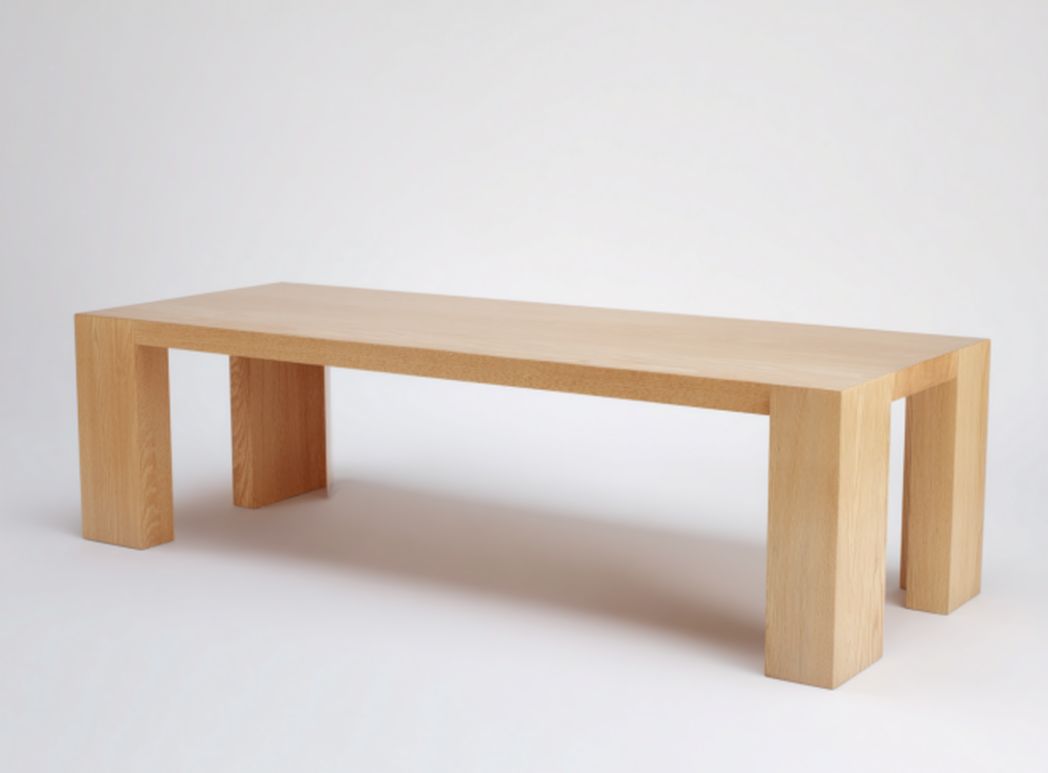 Walnut wood coffee table with curved design for living room 150 x 60 x 40cm