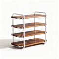 Wooden shelf with metal frame for storage and organization 80 x 30 x 80cm