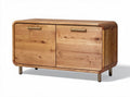 Wooden sideboard with two doors for storage 90 x 45 x 60cm